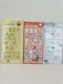 おすそ分け　3Dステッカーセット シナモロール ハローキティ