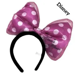 【Disneyland】ディズニー　ランド　シー　カチューシャ　ミニー　リボン