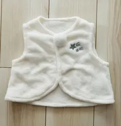 新品未使用☆アイボリーベビーベスト 50-70cm
