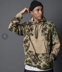 【定価24,200円】ボタニカルプリント 迷彩アノラックパーカー アウトドア M