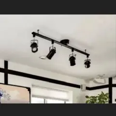 【現地引取】4灯 シーリングスポットライト ブラック