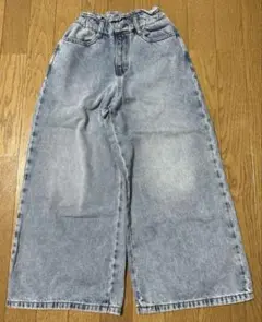 ワイドデニム デニム ワイドパンツ 140㎝ GU ジーユー