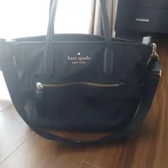kate spade NEW YORK 2WAY リボン ショルダーバッグ 紺 - メルカリ