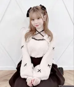 MA*RS マーズ　チビリボンケープ風ニット　ピンク