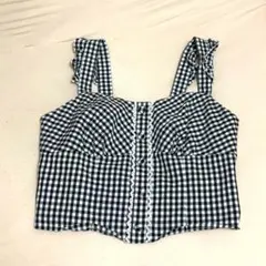 ギンガムチェックビスチェ
