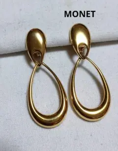 2q MONET ゴールド オーバルシェイプ イヤリング フープ　リング