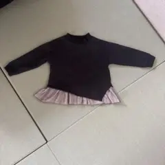 ペアマノンフリル付きトレーナー 100cm ダークグレー