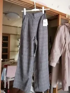 ☆値下げ☆GRL チェック柄 ワイドパンツ（新品）