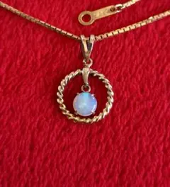 シルバー製ネックレス オパール ベネチアンロングチェーン ジュエリーマキ C62