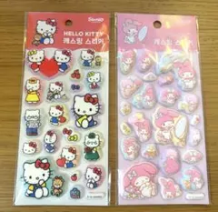 【新品未使用】 マイメロ キティ マシュマロシール ぷっくりシール 韓国 限定