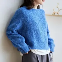 ブークレ 2way ミックス　ニット　カーディガン　長袖　モコモコ　セーター