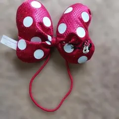 ディズニー　ヘアゴム　リボン　ミニー　ミニーマウス