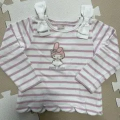 美品　マイメロ　petit main ストライプ柄 トップス 90マイメロディー