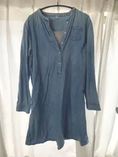 授乳服　デニムワンピース　無印良品　M~Lサイズ