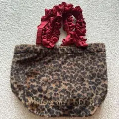 メゾンドフルール フリルハンドトートバッグ レオパード