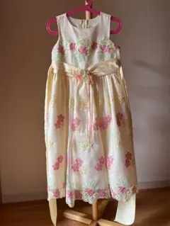 フォーマルドレス 花柄刺繍 100cm~