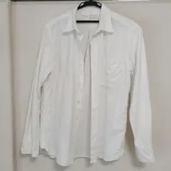 ホワイト 長袖シャツ XLサイズ オックスフォードシャツ