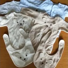 【新品未使用】クマちゃんスタイとロンパース4点