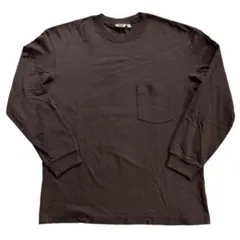 UNIQLO U クルーネックT ダークブラウン L ロンT 長袖 ユニクロ