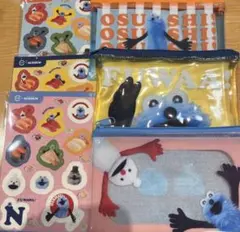 【即日発送】スシロー　スンスンコラボ　クリアポーチ&シール　　コンプリート