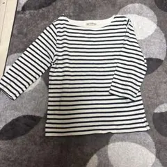 BEAMS Heartストライプ 五分袖 カットソー