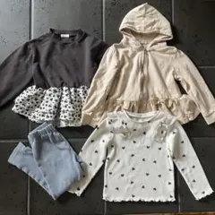 110 女の子服　まとめ売り　4点セット　パーカー　トレーナー　ズボン等