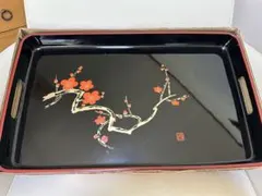 黒漆塗 山水蒔絵 お盆 大型 トレー - メルカリ
