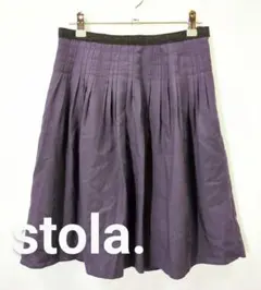 stola. ☆ストラ　プリーツ　フレアスカート　パープル