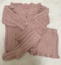 ジェラピケ バレンタイン 2023 ルームウェア セットアップ ピンク フリル