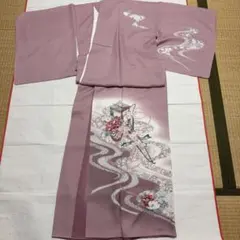 綺麗な色 訪問着 金彩 紋なし トールサイズ 身幅広め - メルカリ