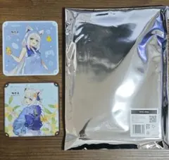 白上フブキ　極楽湯コラボ　マフラータオル・コースターセット