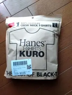 Hanes T-SHIRTS KURO クルーネック Lサイズ