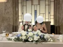 高砂装花　造花　キャンドル　結婚式