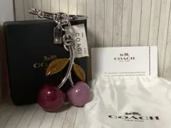 期間限定未使用コーチCOACH ピンク チェリー キーホルダー本物 - メルカリ