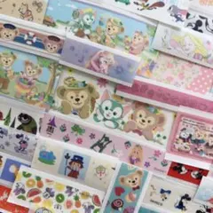 ディズニー フレークシール 100枚 ダッフィー マステ ラッピング　切り売り