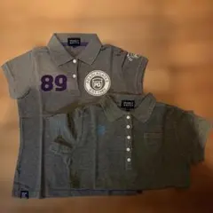 PEARLY GATESレディースポロシャツ　　　グレー サイズ0 ［2枚組］