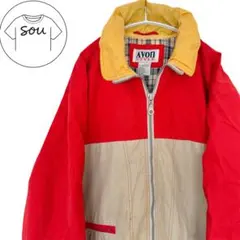 Avon Style フード収納 コート L 配色 古着