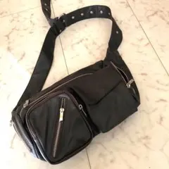 ♢送料込　濃いブラウン　レザー　ボディバッグ　y2k ウエストポーチ