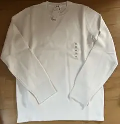 新品タグ付き★UNIQLOウォッシャブルストレッチミラノリブクルーネックセーター