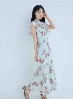 Sustainableプリーツプリントワンピース