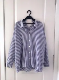 Adam et Rope' 2way ストライプ 長袖シャツ ブラウス トップス