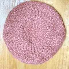 新品☆ハンドメイド　モヘアベレー帽　ピンク