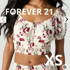 FOREVER21 パフスリーブ オフショル 花柄