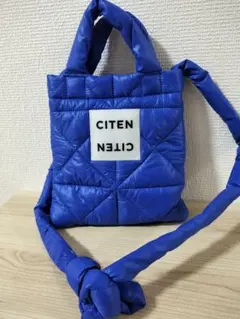 CITEN キルティングショルダーバッグ 青