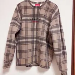 Supreme Plaid Arc Crewneck Heather Grey - メルカリ