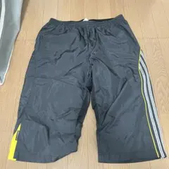 adidas ハーフパンツ M 黒/黄色