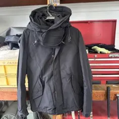 ブラック ミリタリージャケット　edition ダウンジャケット