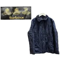 古着　Barbour ネイビー キルティングジャケット