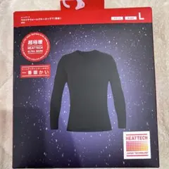 ユニクロ　超極暖　ヒートテック　クルーネック　ブラック　Lサイズ　メンズ