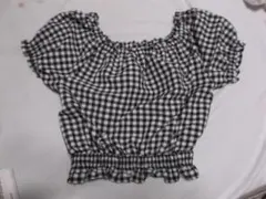 ギンガムチェック柄♥ブラウス・スカートセット/F